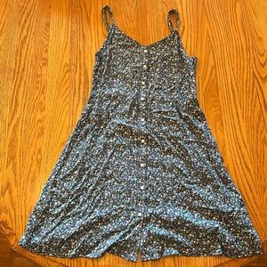 Aerie Blue Floral Mini Dress